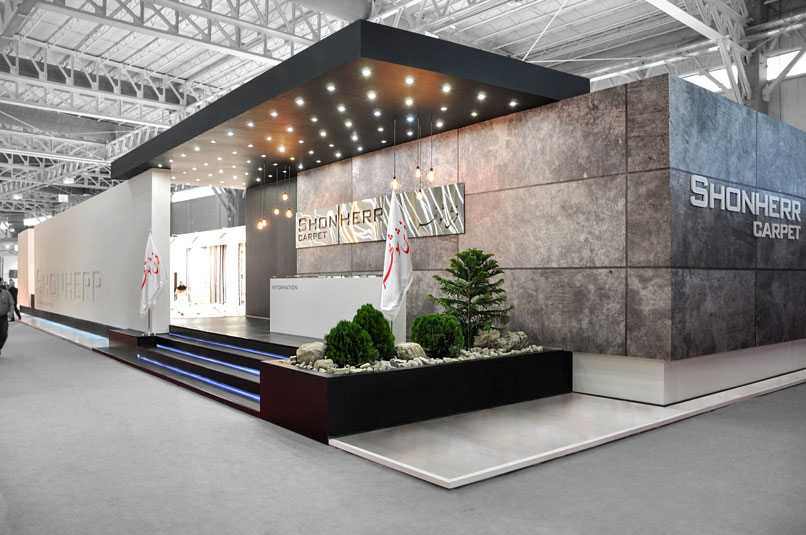 booth design for machine made carpet exhibition